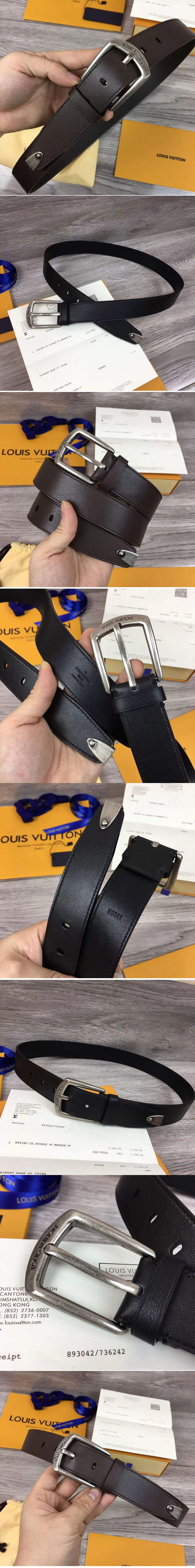 Replica Louis Vuitton M9081 LV 35mm belt Black