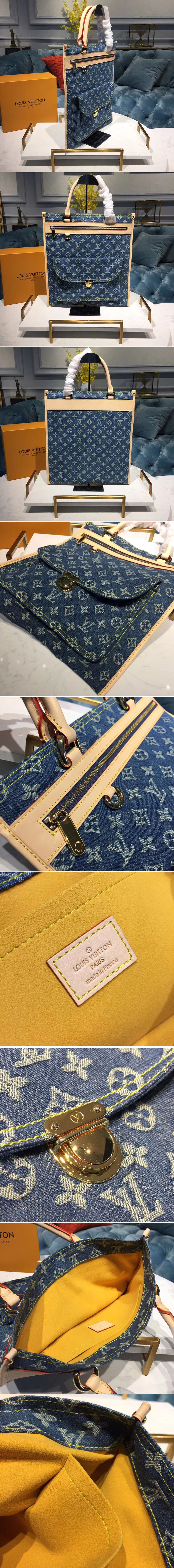 Replica Louis Vuitton M95018 LV Bags Blue Monogram Denim