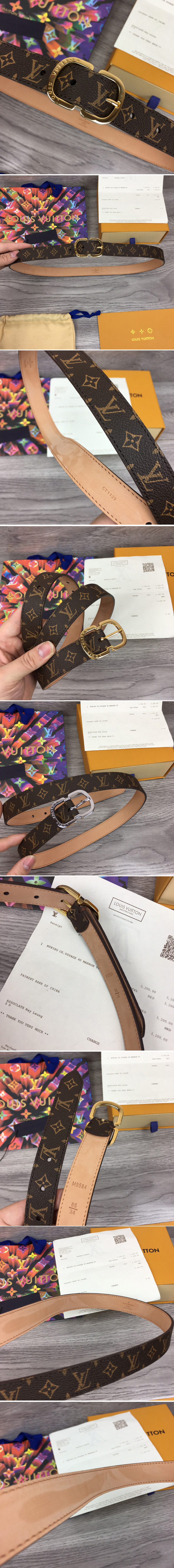 Replica Louis Vuitton M9584W Mini 25mm Belt in Monogram canvas