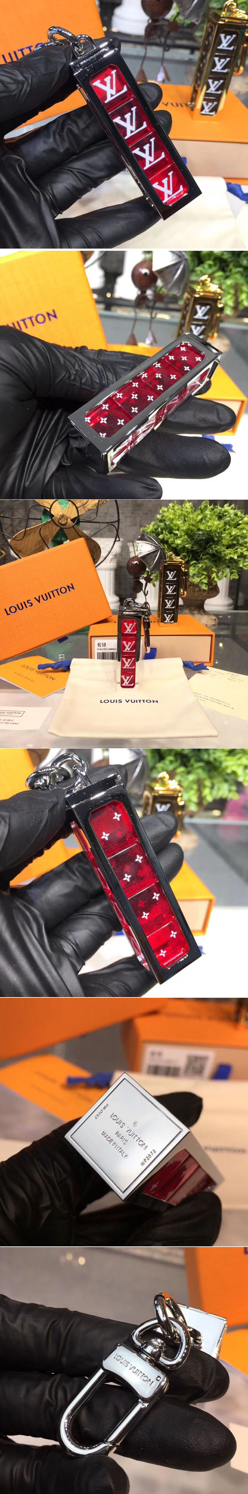 Replica Louis Vuitton MP2072 LV Bag Charm and Key Holder Red