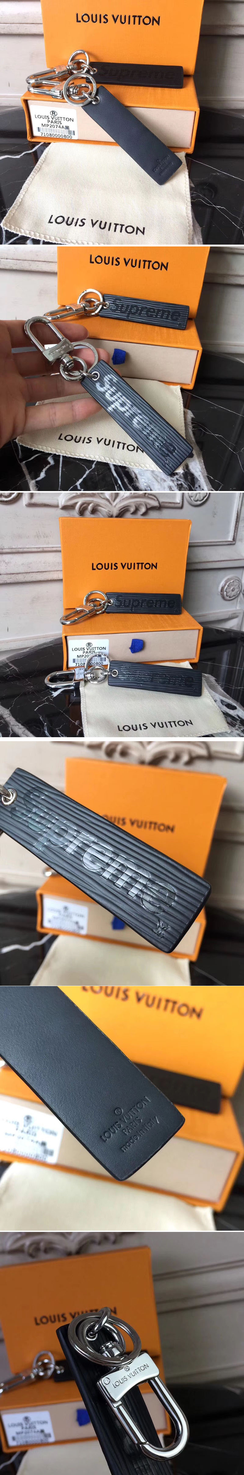 Replica Louis Vuitton Epi Leather Key Holder Black MP2074