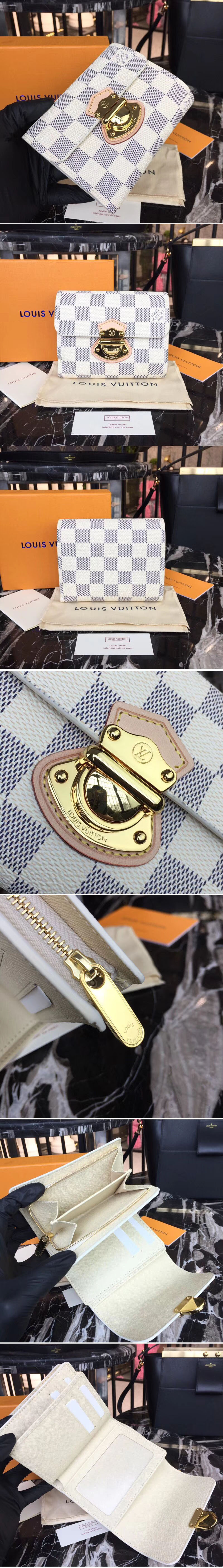 Replica Louis Vuitton N60030 LV Victorine Wallets Damier Azur Canvas