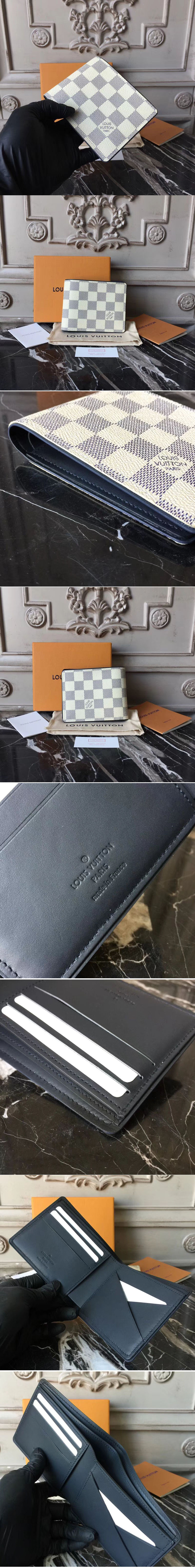 Replica Louis Vuitton N60121 Damier Coastline Multiple Wallet