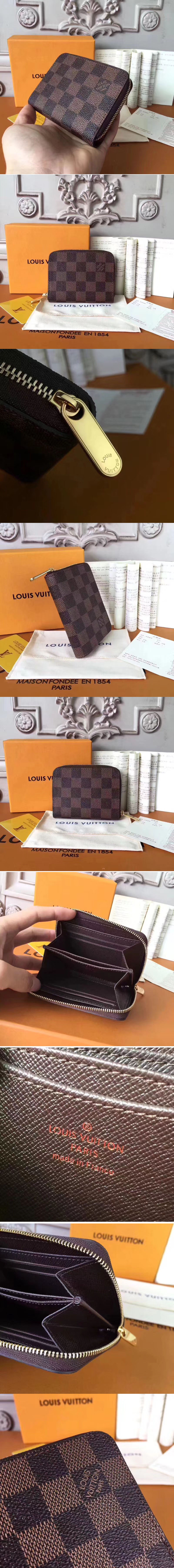 Replica Louis Vuitton N63070 Zippy Coin Purse Damier Ebene Canvas