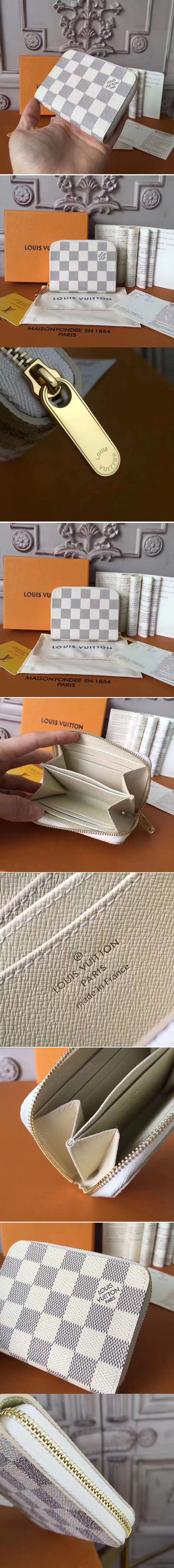 Replica Louis Vuitton N63069 Zippy Coin Purse Damier Azur Canvas