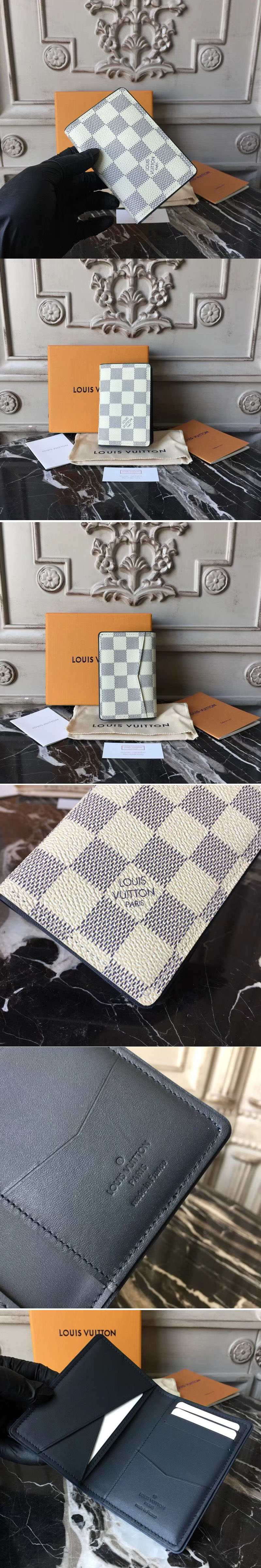 Replica Louis Vuitton N63505 Pocket Organizer Damier Coastline Canvas