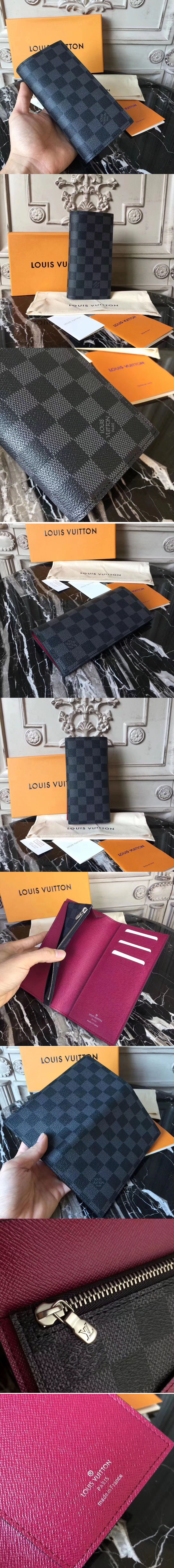 Replica Louis Vuitton N64421 Alexandre Wallet Damier Graphite Red