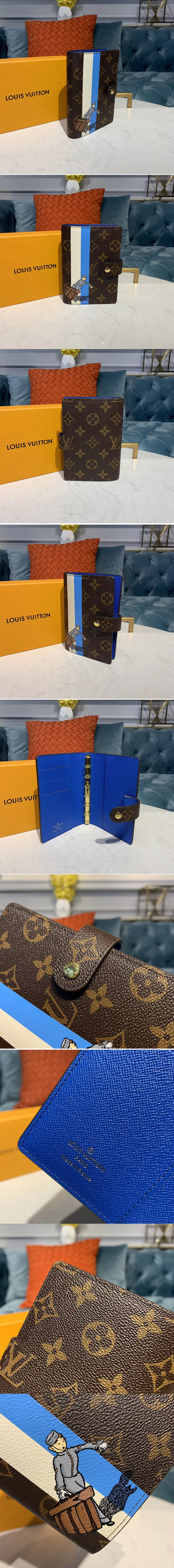 Replica Louis Vuitton R20005 LV Small Ring Agenda Cover Wallet Monogram canvas With Doorman