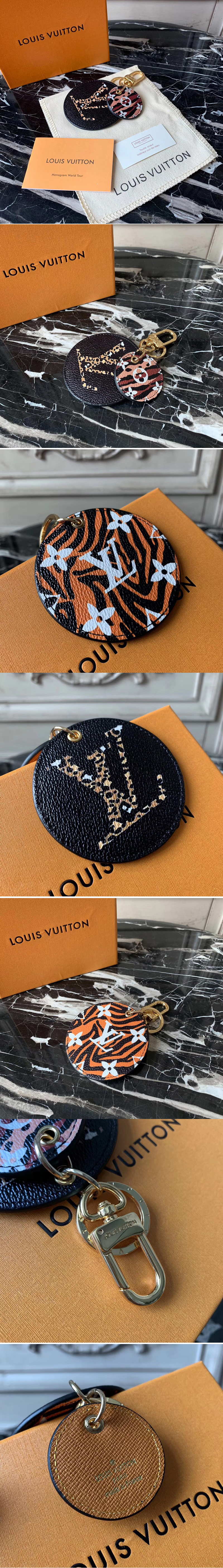 Replica Louis Vuitton M68469 LV Jungle Bag Charm and Key Holder Black Monogram jungle canvas