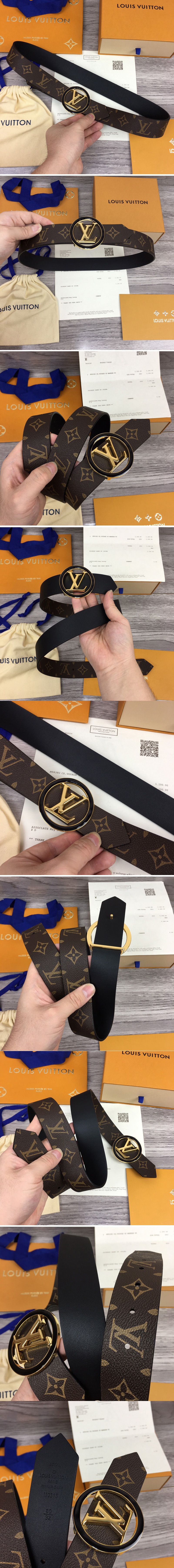 Replica Louis Vuitton M0315U LV All Around 35mm reversible belt in Black/Monogram