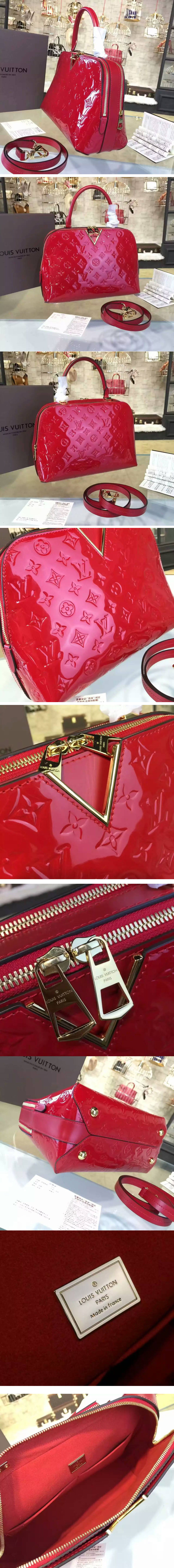 Replica Louis Vuitton M42694 Monogram Vernis Melrose Bags Red