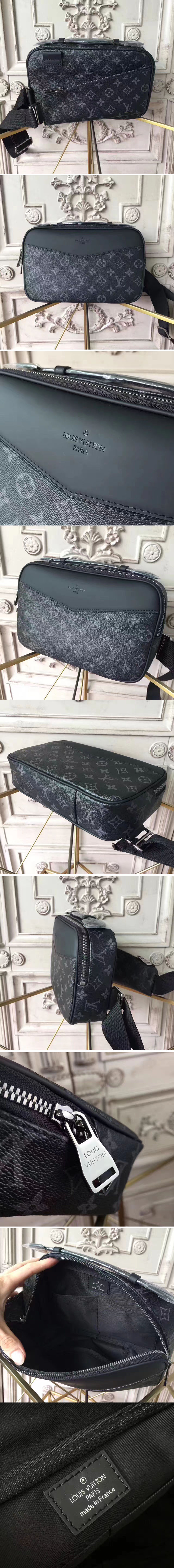 Replica Louis Vuitton M42906 Monogram Eclipse Canvas Bumbag Bags 