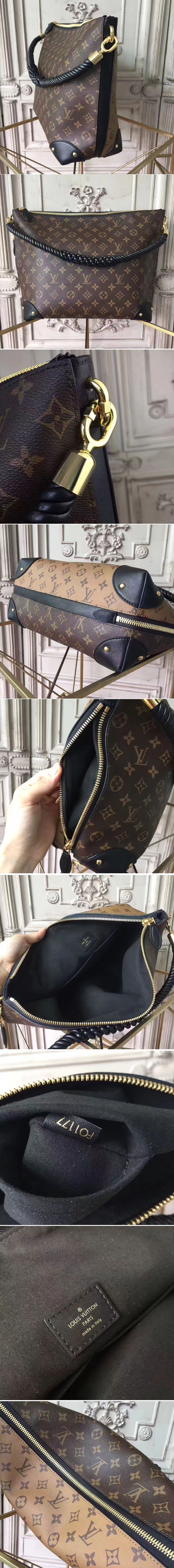 Replica Louis Vuitton M44130 Monogram Reverse Canvas Triangle Softy Bags 