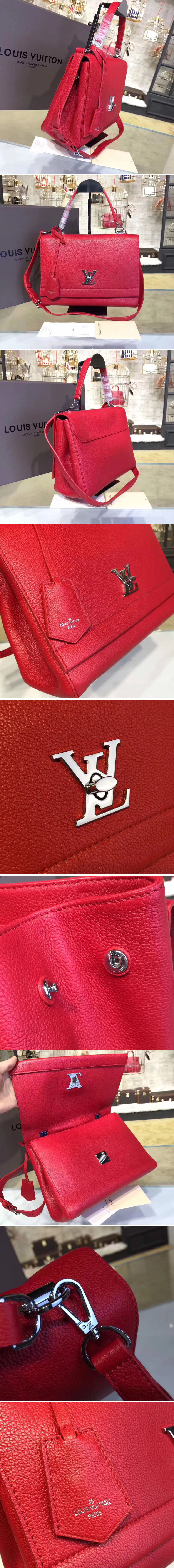 Replica Louis Vuitton M50363 lockme ii lockme calf leather Bags Red