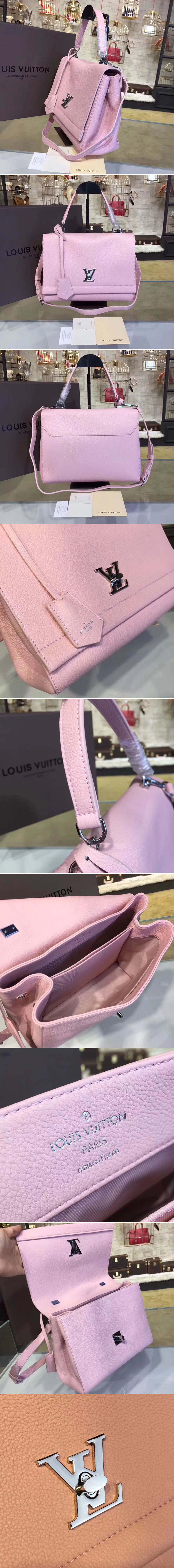 Replica Louis Vuitton M50250 lockme ii lockme calf leather Bags Pink