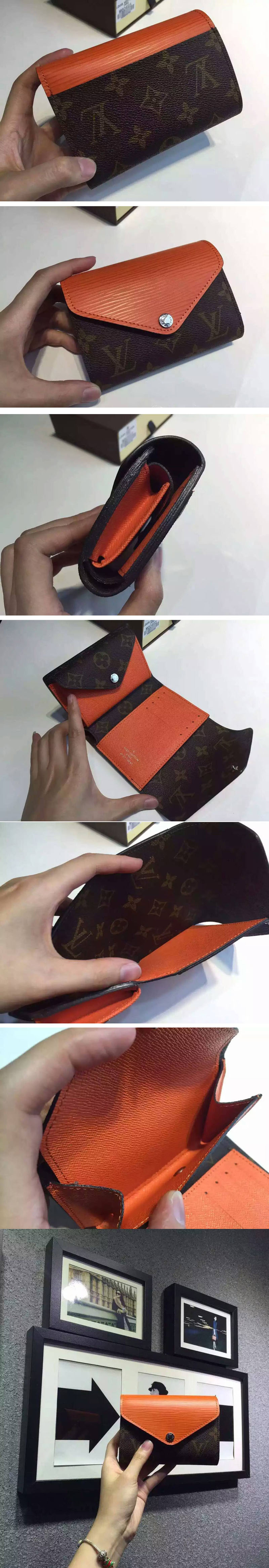 Replica Louis Vuitton M60495 Epi Leather and Monogram Canvas Marie Lou Compact Wallet 