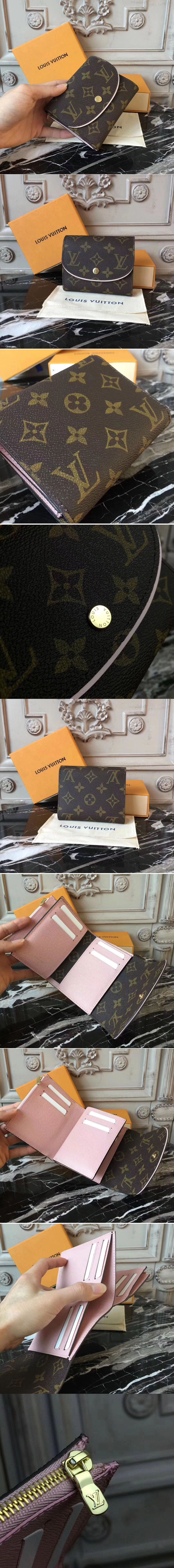 Replica Louis Vuitton M62037 Ariane Monogram Canvas Wallets Pink